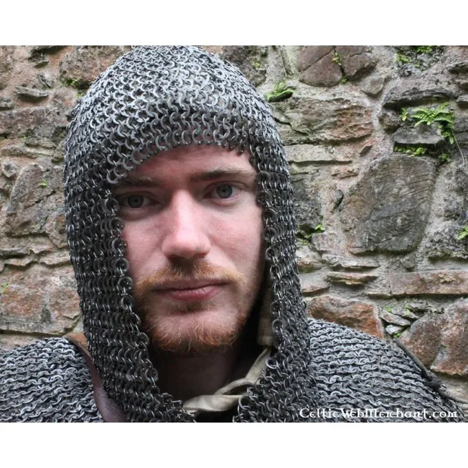 Ulfberth Camail à Encolure Carrée, Anneaux Plats - Rivets Ronds, 8 Mm 3 Ulfberth Camail à Encolure Carrée, Anneaux Plats - Rivets Ronds, 8 Mm – Image 3