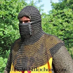 Ulfberth Camail à Ventail Carré, Anneaux Ronds - Rivets Ronds, 8 Mm