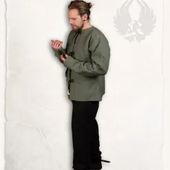 Mytholon Gambison 15ème Siècle Aulber, Olive Toile Verte -Tir à l'arc Soldes 2023 gambison 15eme siecle aulber olive toile verte 4