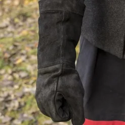 Epic Armoury Gants De Combat En Cuir Suède, Noir -Tir à l'arc Soldes 2023 gants de combat en cuir suede noir 3