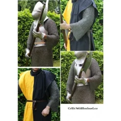 Tir à l'arc Soldes 2023 -Tir à l'arc Soldes 2023 haubert mi long anneaux plats rivets triangle 8mm 1